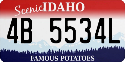 ID license plate 4B5534L