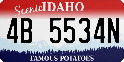 ID license plate 4B5534N