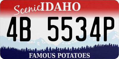 ID license plate 4B5534P