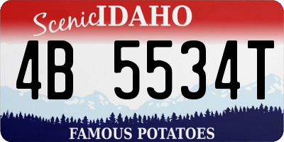ID license plate 4B5534T