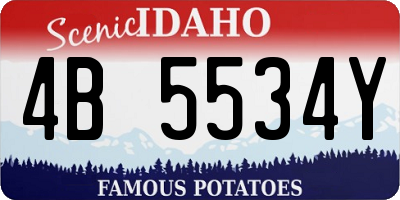 ID license plate 4B5534Y