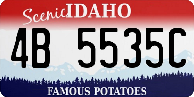 ID license plate 4B5535C