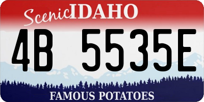 ID license plate 4B5535E