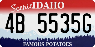 ID license plate 4B5535G