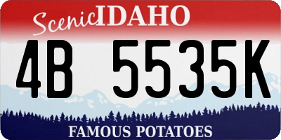 ID license plate 4B5535K
