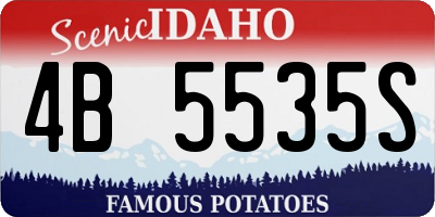 ID license plate 4B5535S