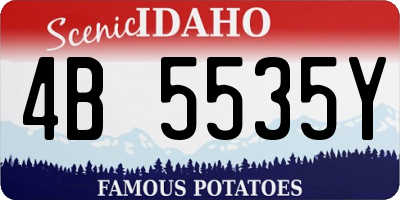 ID license plate 4B5535Y