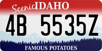 ID license plate 4B5535Z