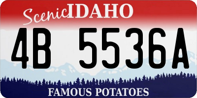 ID license plate 4B5536A