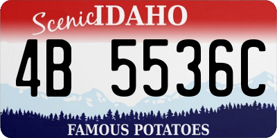 ID license plate 4B5536C