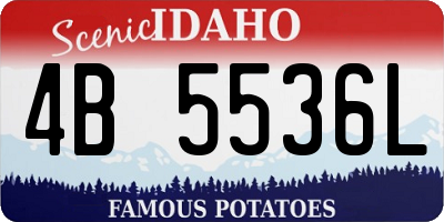 ID license plate 4B5536L