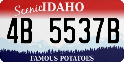 ID license plate 4B5537B