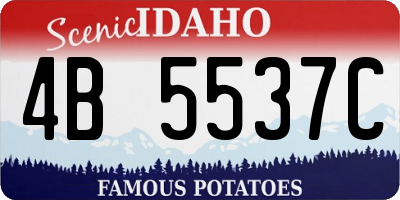ID license plate 4B5537C