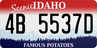 ID license plate 4B5537D