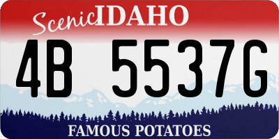 ID license plate 4B5537G