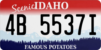 ID license plate 4B5537I