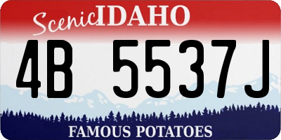 ID license plate 4B5537J