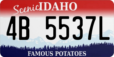 ID license plate 4B5537L