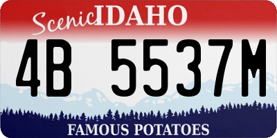 ID license plate 4B5537M