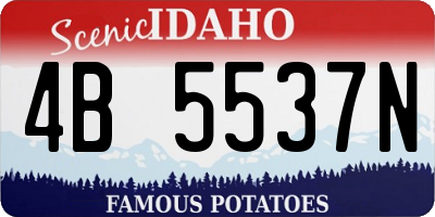 ID license plate 4B5537N