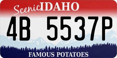 ID license plate 4B5537P