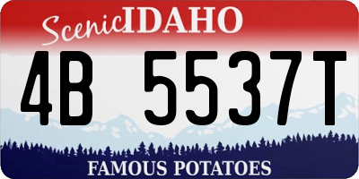 ID license plate 4B5537T