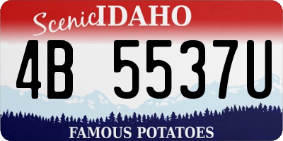 ID license plate 4B5537U