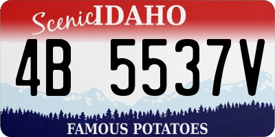 ID license plate 4B5537V