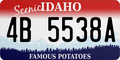 ID license plate 4B5538A