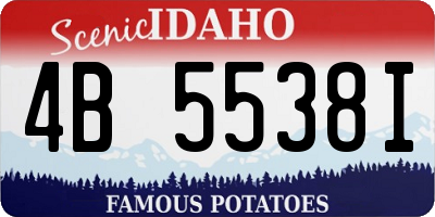 ID license plate 4B5538I