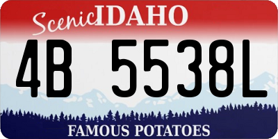 ID license plate 4B5538L