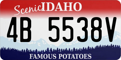 ID license plate 4B5538V