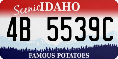 ID license plate 4B5539C