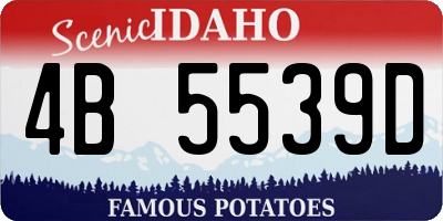 ID license plate 4B5539D