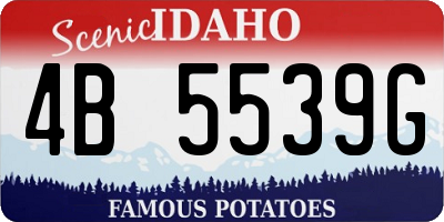 ID license plate 4B5539G
