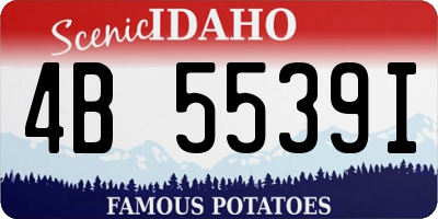 ID license plate 4B5539I