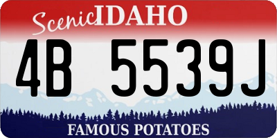 ID license plate 4B5539J