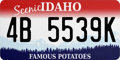 ID license plate 4B5539K