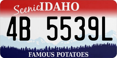 ID license plate 4B5539L