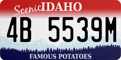 ID license plate 4B5539M