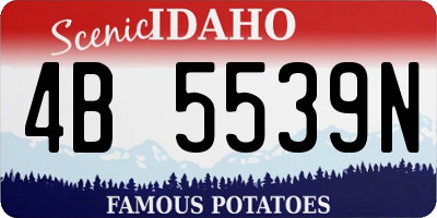 ID license plate 4B5539N