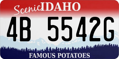 ID license plate 4B5542G
