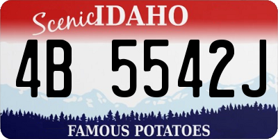 ID license plate 4B5542J