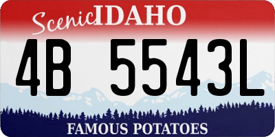 ID license plate 4B5543L