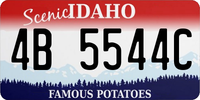 ID license plate 4B5544C