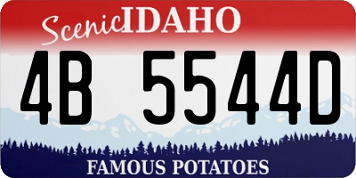 ID license plate 4B5544D