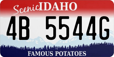 ID license plate 4B5544G