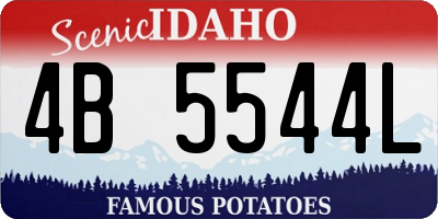 ID license plate 4B5544L