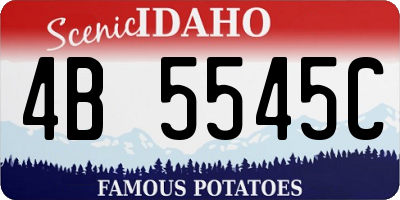 ID license plate 4B5545C