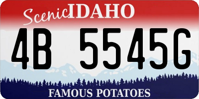 ID license plate 4B5545G